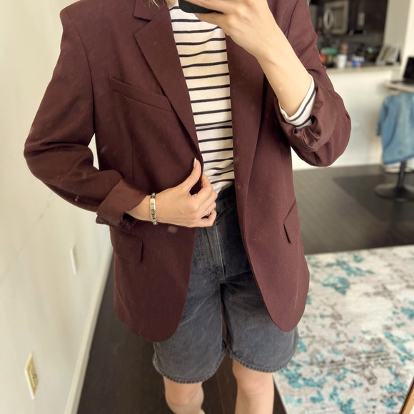 ARKET Jacket size S 36 EU BURGUNDY Maroon